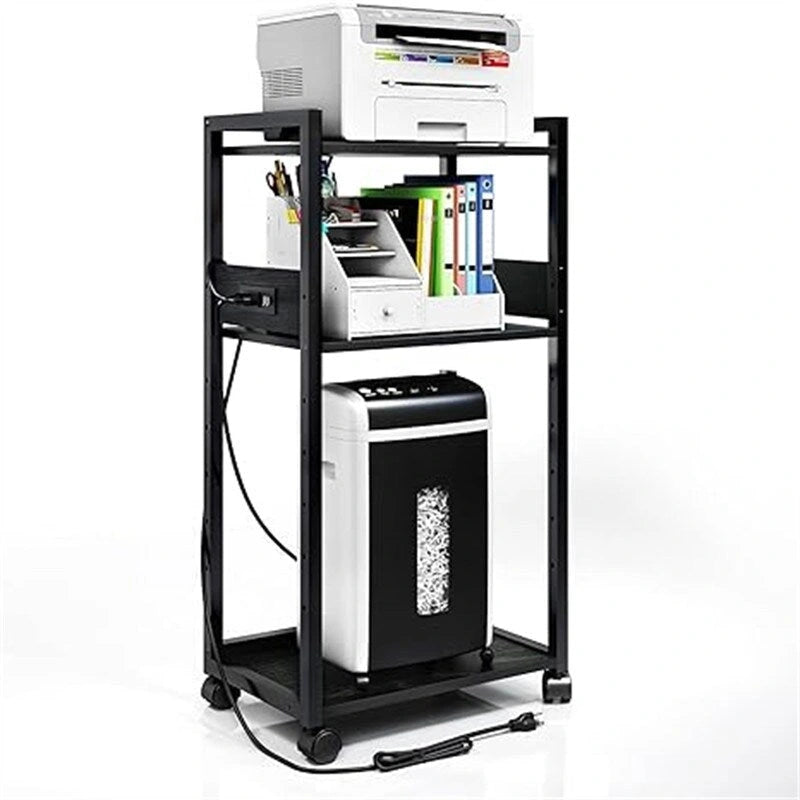 Meuble d'imprimante mobile à 3 niveaux - 19Px 14Lx 40H