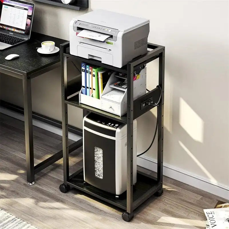 Meuble d'imprimante mobile à 3 niveaux - 19Px 14Lx 40H