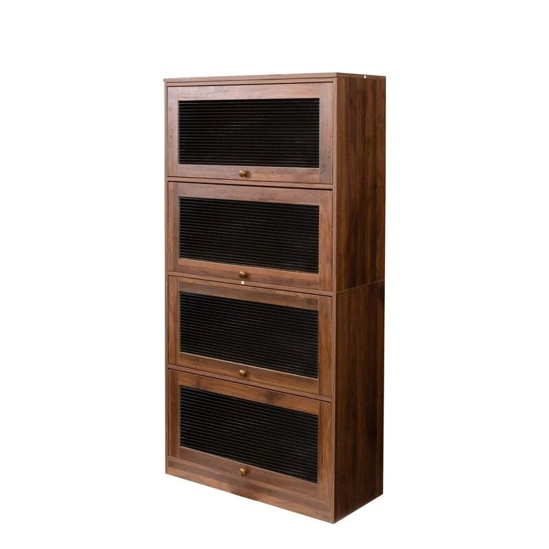 Meuble de rangement de bureau avec portes vitrées modernes, bibliothèque anti-poussière