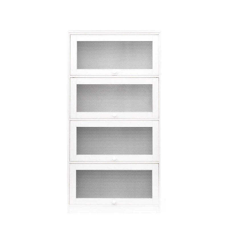 Meuble de rangement de bureau avec portes vitrées modernes, bibliothèque anti-poussière