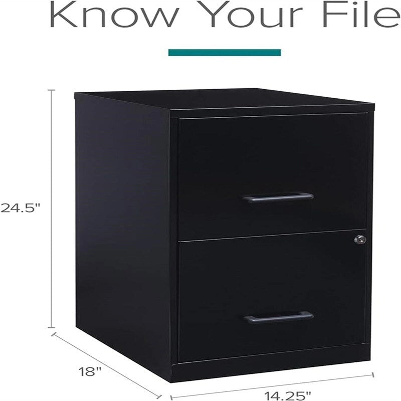 Meuble de classement profond à 2 tiroirs - 14,5P x 18L x 25H