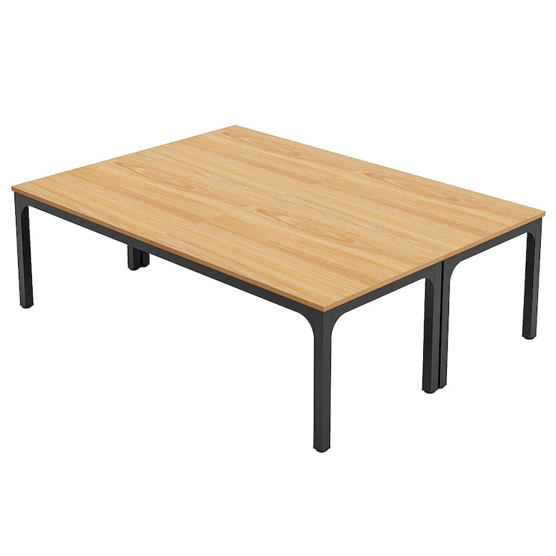 Table de conférence/réunion/séminaire professionnelle de 1,98 m pour 8 à 12 personnes (Lot de 2)