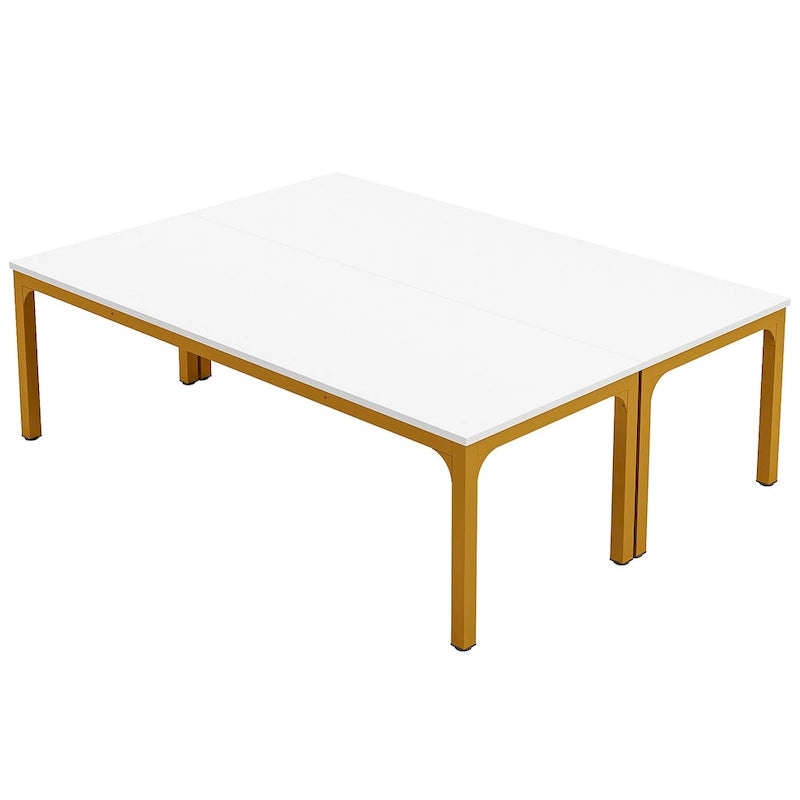 Table de conférence/réunion/séminaire professionnelle de 1,98 m pour 8 à 12 personnes (Lot de 2)
