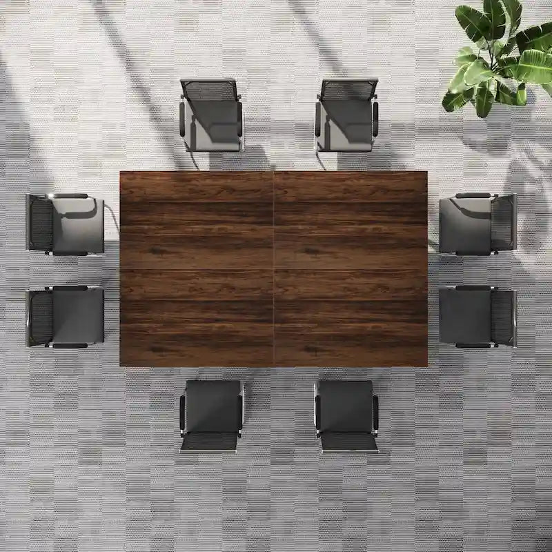 Table de conférence/réunion/séminaire professionnelle de 1,98 m pour 8 à 12 personnes (Lot de 2)