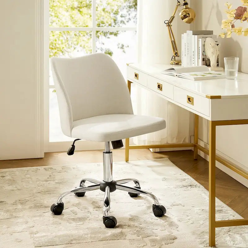 Chaise de Bureau sans Accoudoirs Sergio avec Pieds en Métal par HULALA HOME