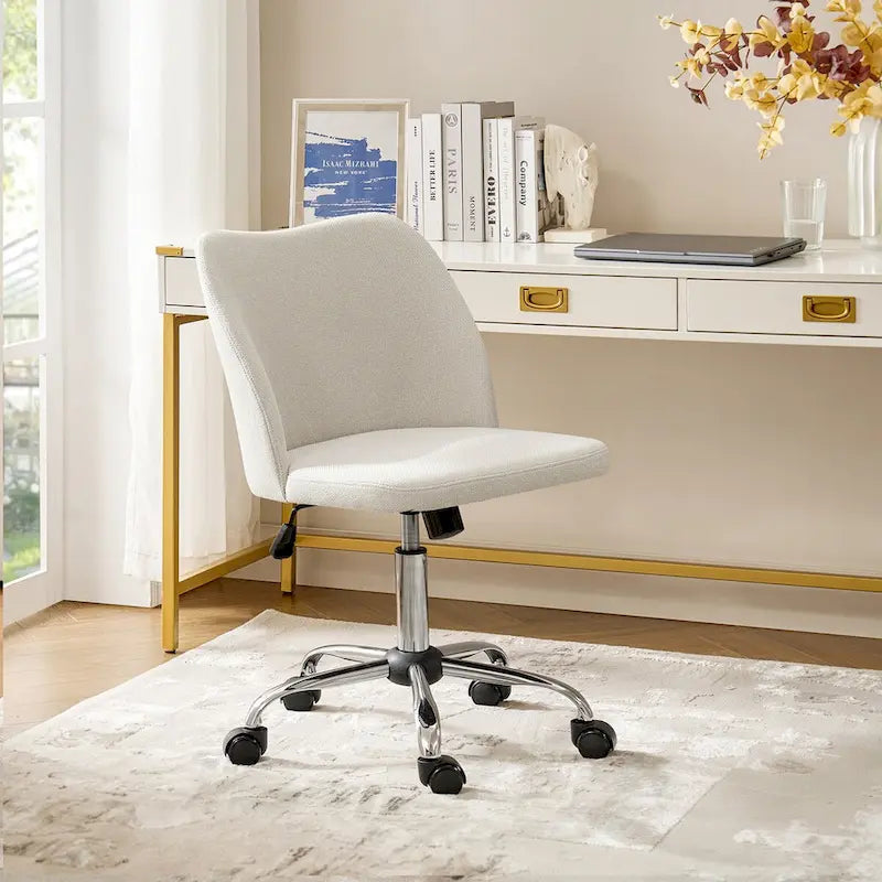 Chaise de Bureau sans Accoudoirs Sergio avec Pieds en Métal par HULALA HOME
