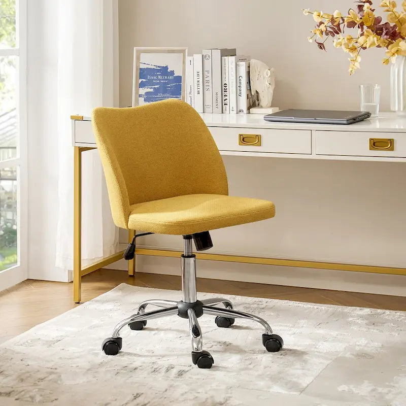 Chaise de Bureau sans Accoudoirs Sergio avec Pieds en Métal par HULALA HOME