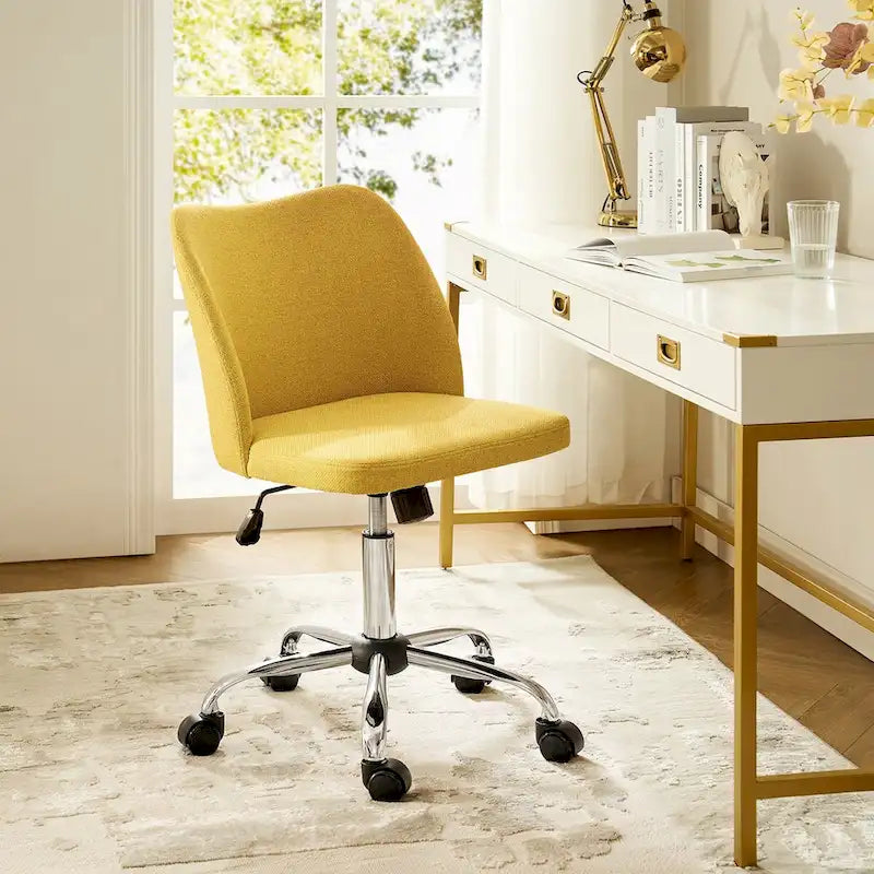 Chaise de Bureau sans Accoudoirs Sergio avec Pieds en Métal par HULALA HOME