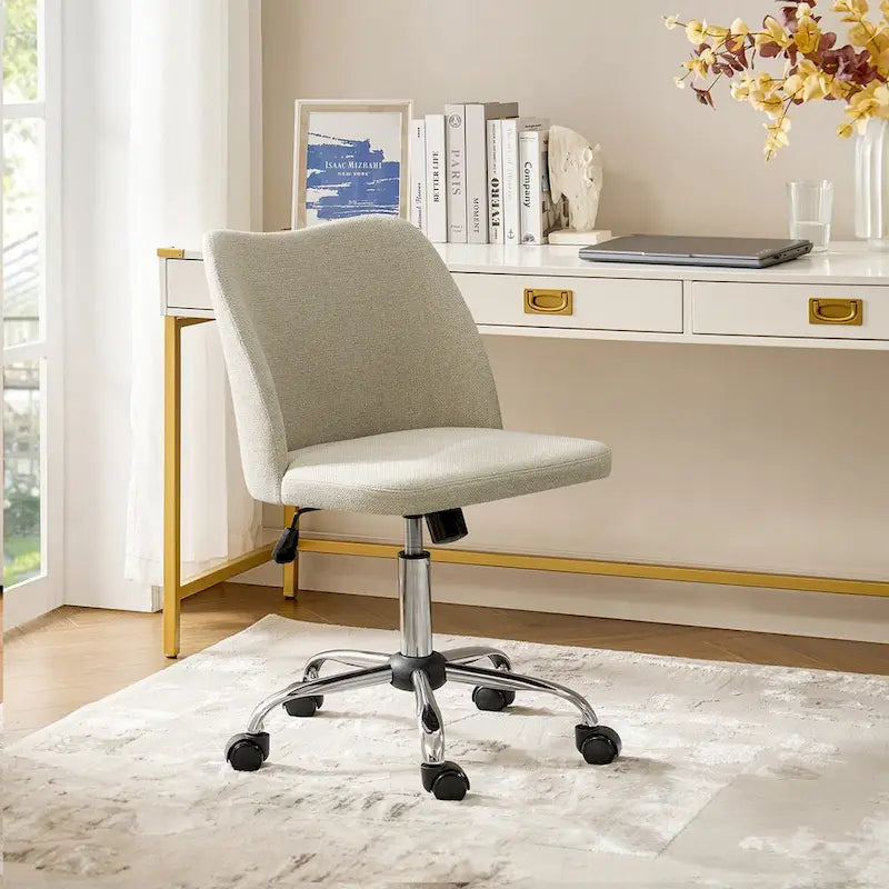 Chaise de Bureau sans Accoudoirs Sergio avec Pieds en Métal par HULALA HOME