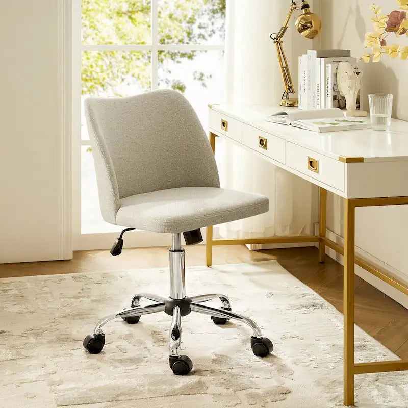 Chaise de Bureau sans Accoudoirs Sergio avec Pieds en Métal par HULALA HOME