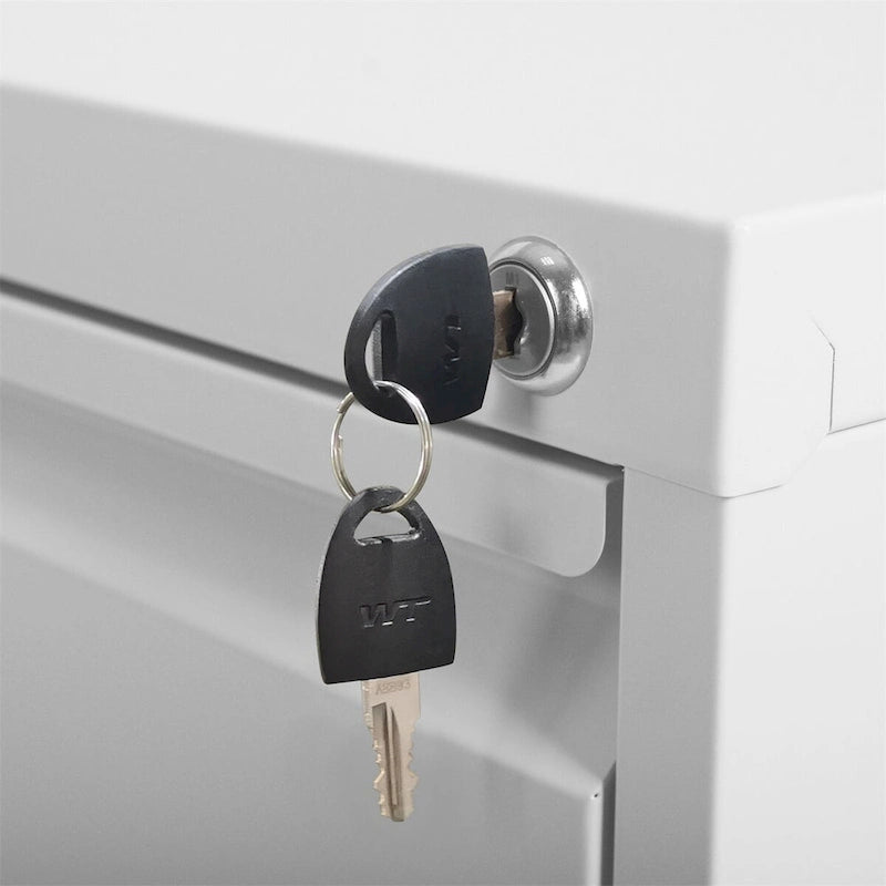 Classeur métallique vertical à 4 tiroirs avec serrure pour bureau à domicile