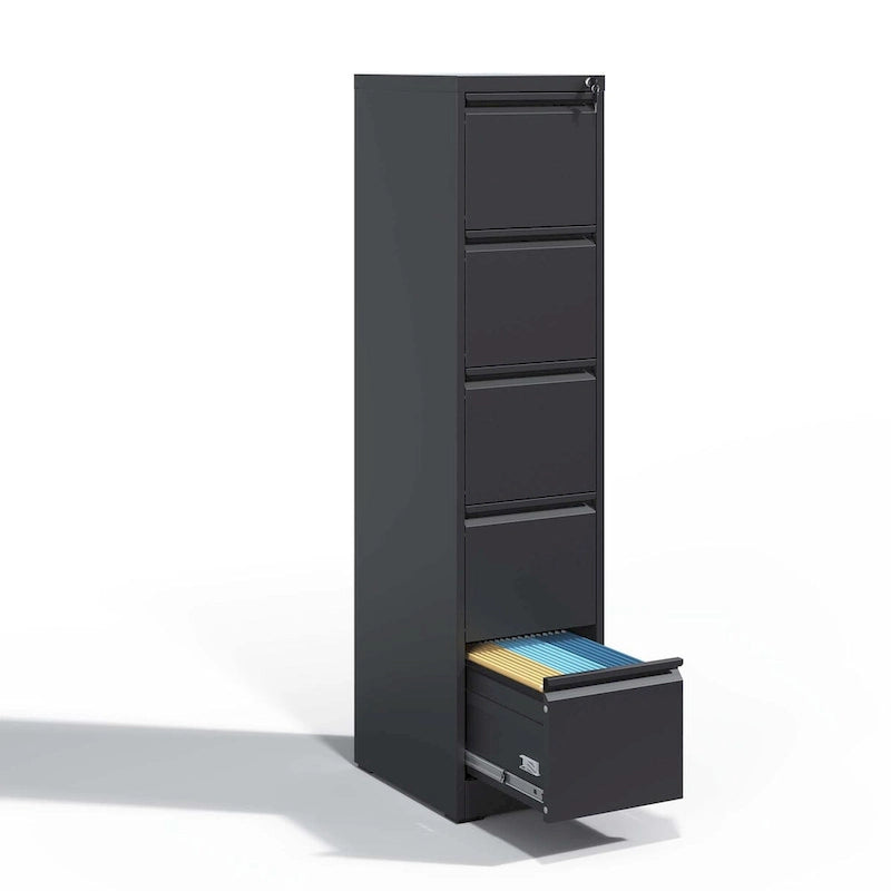Classeur métallique vertical à 5 tiroirs avec serrure
