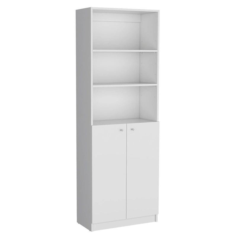 Ensemble de 3 pièces Kenyon, bibliothèque de 74 po de large avec 5 étagères et armoire