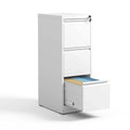 Classeur vertical en métal à 3 tiroirs de 38 cm de large avec serrure pour documents A4 légaux/lettre, pour bureau/maison
