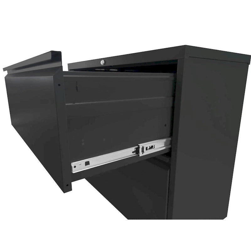 Classeur vertical en métal à 3 tiroirs de 38 cm de large avec serrure pour documents A4 légaux/lettre, pour bureau/maison