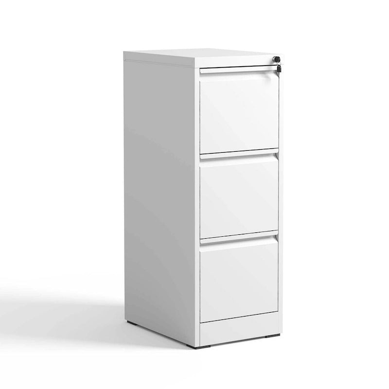 Classeur vertical en métal à 3 tiroirs de 38 cm de large avec serrure pour documents A4 légaux/lettre, pour bureau/maison