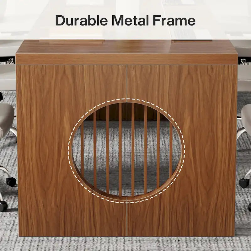 Bureau informatique de 63 pouces, bureau de direction industriel, table d'écriture rectangulaire robuste avec plateau en bois pour bureau à domicile