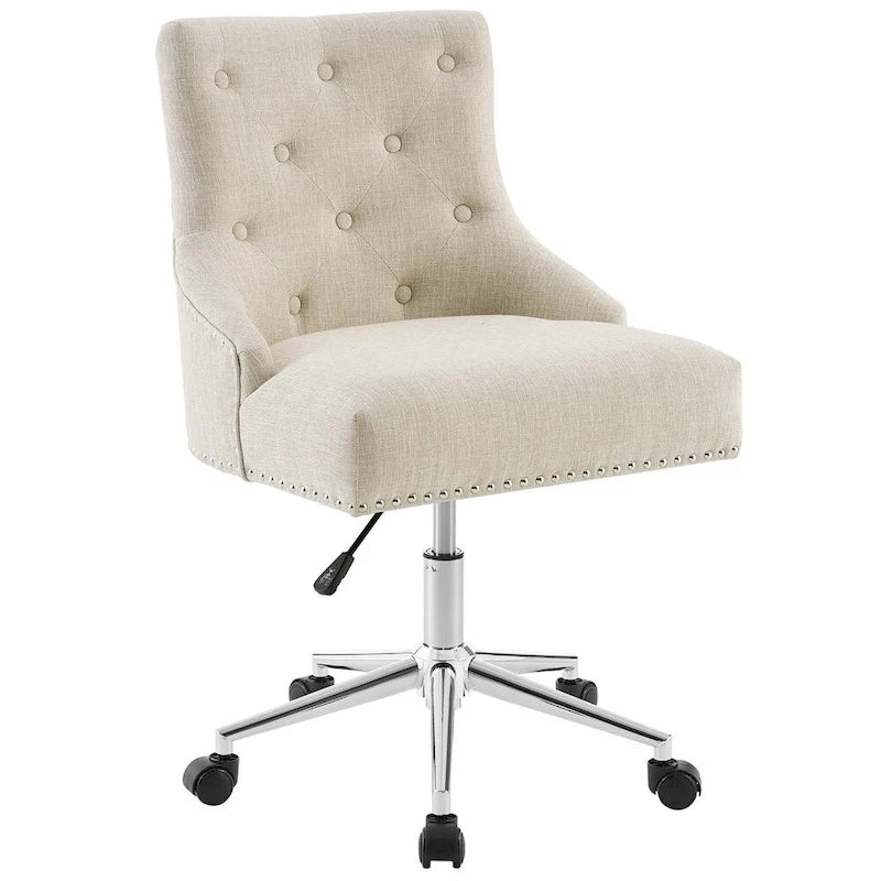 Chaise de bureau pivotante rembourrée en tissu, Carson Carrington Lagefors