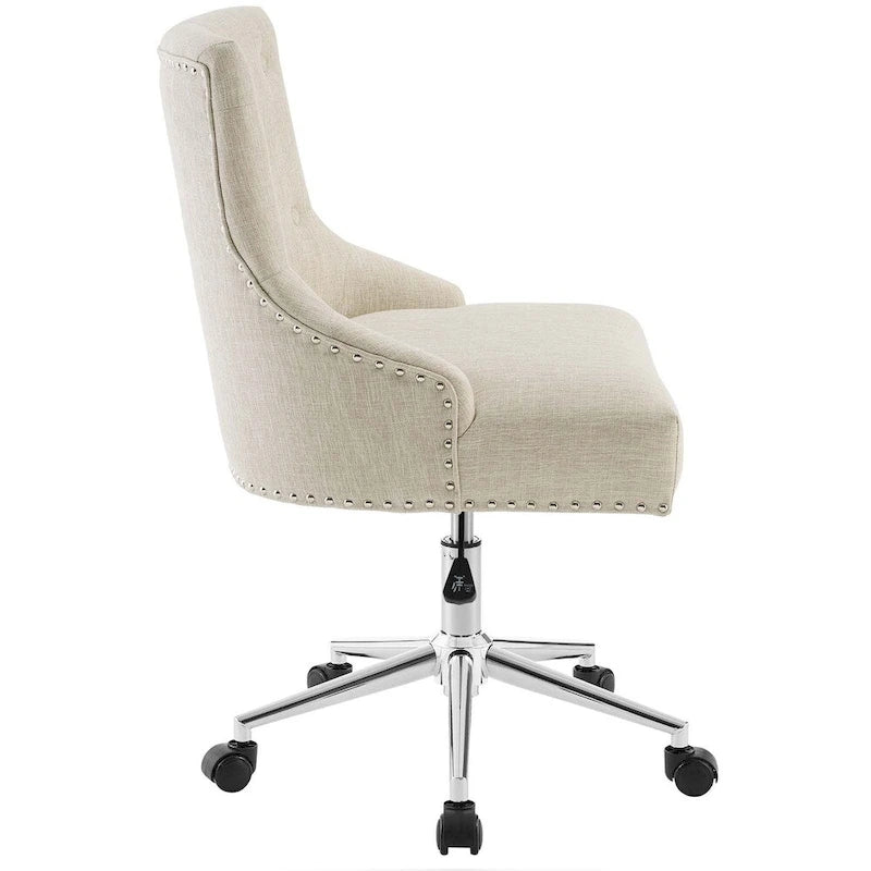 Chaise de bureau pivotante rembourrée en tissu, Carson Carrington Lagefors