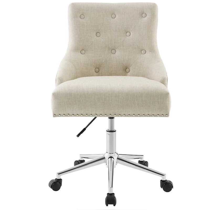 Chaise de bureau pivotante rembourrée en tissu, Carson Carrington Lagefors