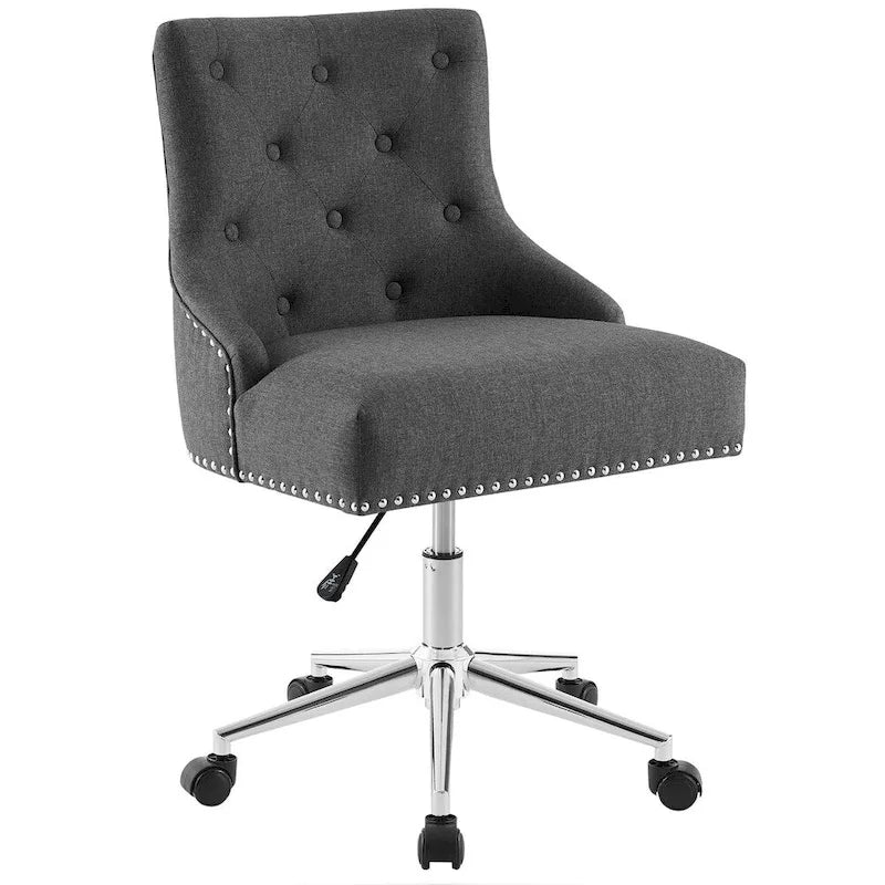 Chaise de bureau pivotante rembourrée en tissu, Carson Carrington Lagefors