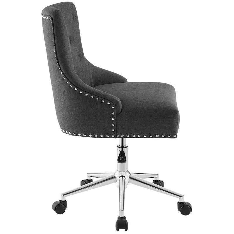 Chaise de bureau pivotante rembourrée en tissu, Carson Carrington Lagefors