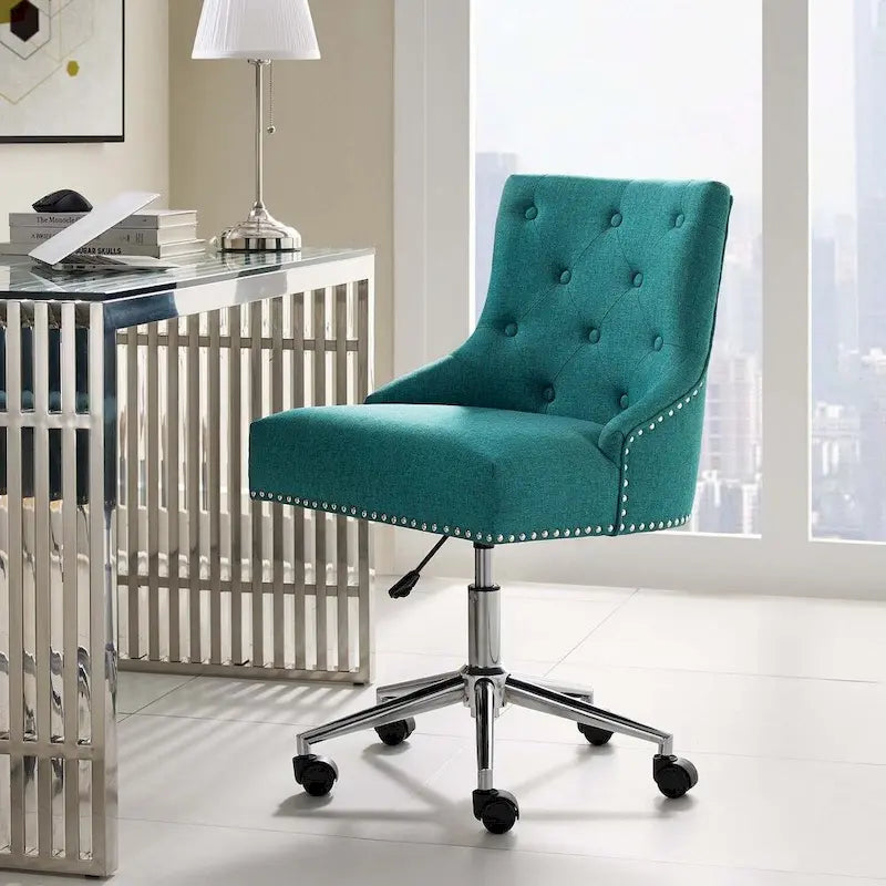 Chaise de bureau pivotante rembourrée en tissu, Carson Carrington Lagefors