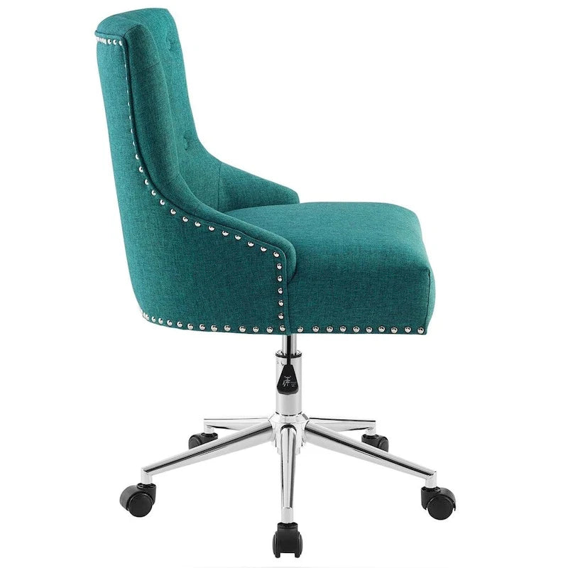 Chaise de bureau pivotante rembourrée en tissu, Carson Carrington Lagefors
