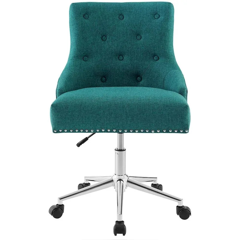 Chaise de bureau pivotante rembourrée en tissu, Carson Carrington Lagefors