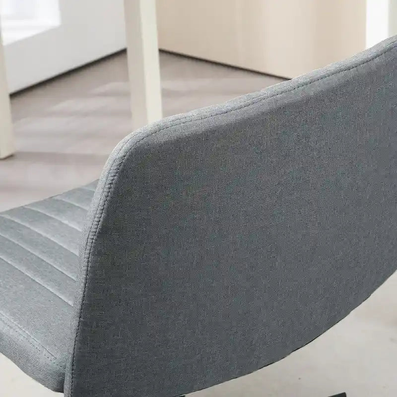Chaise de bureau large HOMCOM, chaise de bureau sans accoudoirs, chaise de coiffeuse en tissu pour ordinateur avec hauteur réglable