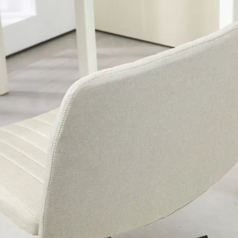 Chaise de bureau large HOMCOM, chaise de bureau sans accoudoirs, chaise de coiffeuse en tissu pour ordinateur avec hauteur réglable