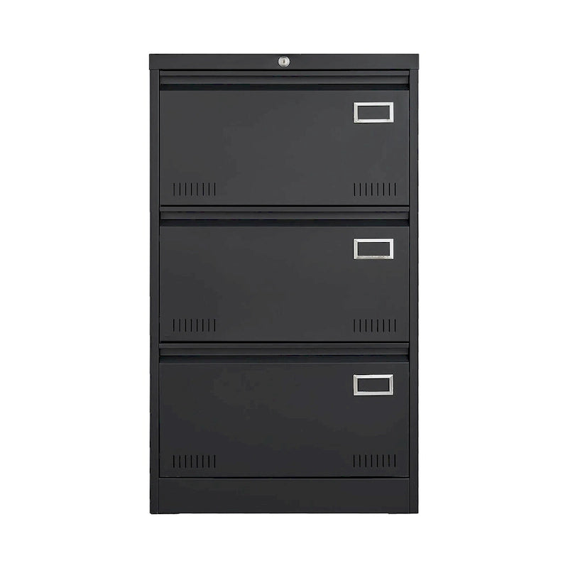 Classeur latéral métallique à 3 tiroirs avec serrure, classeur vertical de bureau, classeur métallique verrouillable, assemblage requis