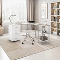 Bureau d'angle moderne avec rangement pour le bureau à domicile