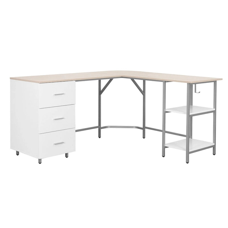 Bureau d'angle moderne avec rangement pour le bureau à domicile