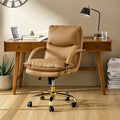Chaise de bureau pivotante inclinable Leona en similicuir moderne réglable en hauteur par HULALA HOME