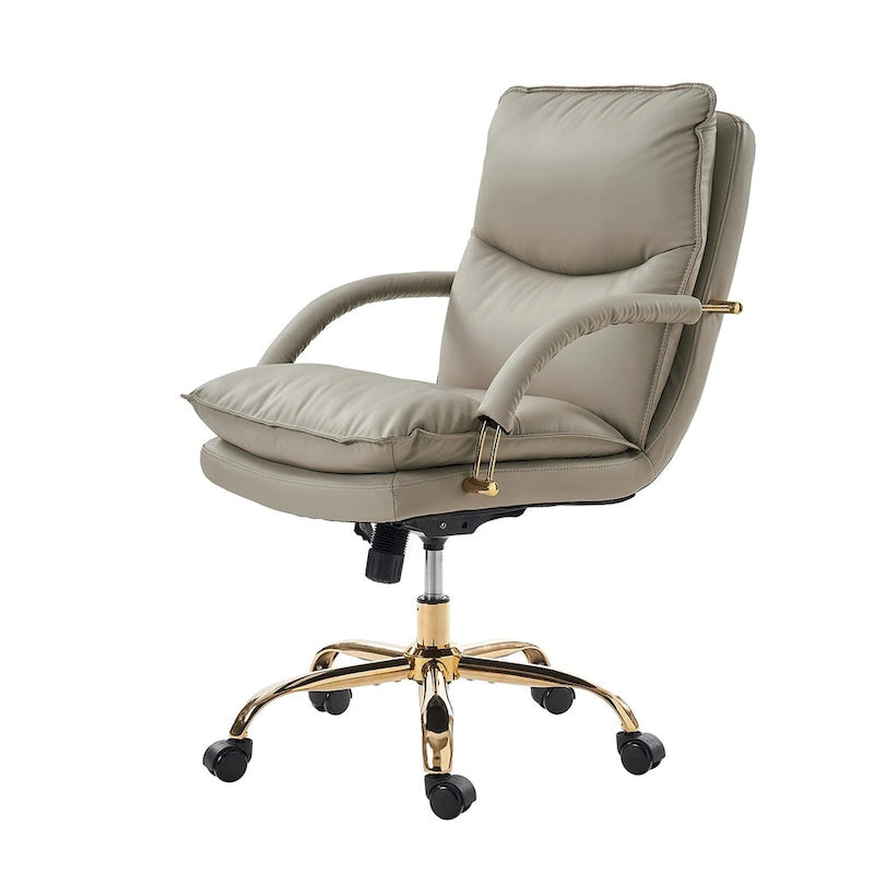 Chaise de bureau pivotante inclinable Leona en similicuir moderne réglable en hauteur par HULALA HOME