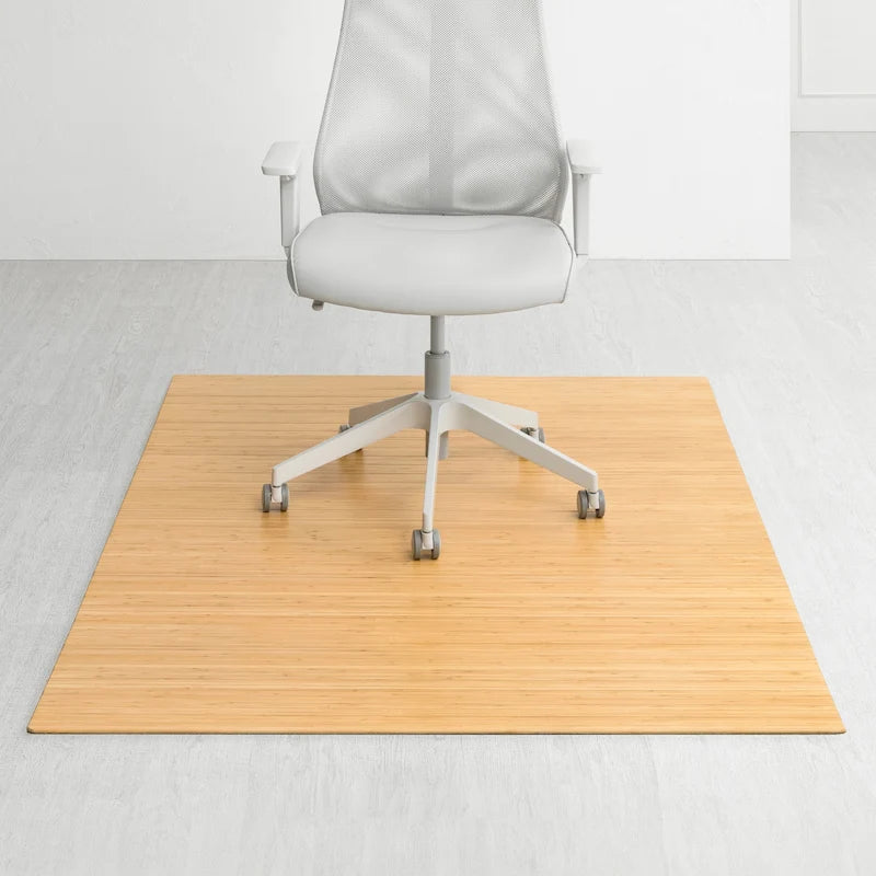 Tapis de chaise rectangulaire standard Jani Eco Bambou Naturel - (72 x 48), Tapis de chaise écologique