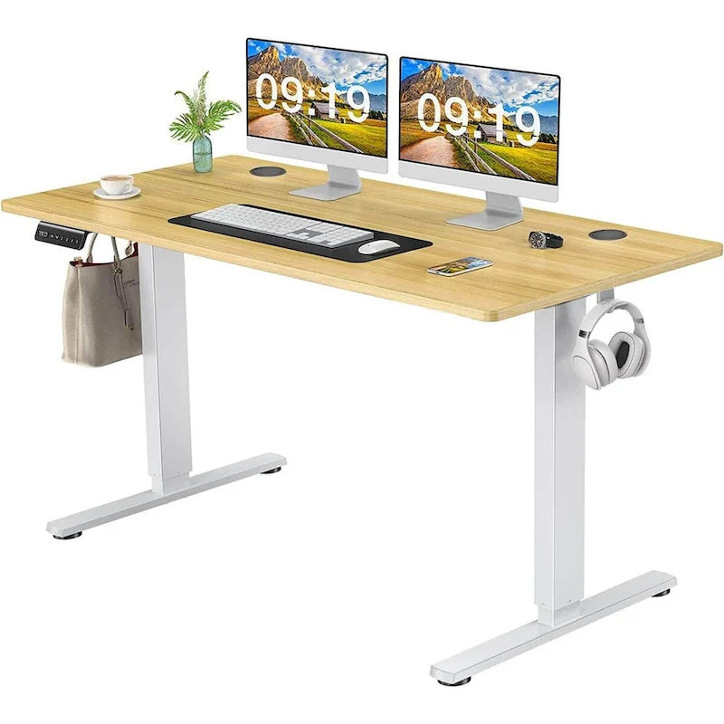 Electric Height Adjustable Standing Desk,Sit to Stand Ergonomic Computer Desk, 55 x 24