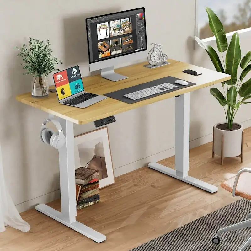 Bureau assis-debout électrique réglable en hauteur, bureau d'ordinateur ergonomique assis-debout, 55 x 24
