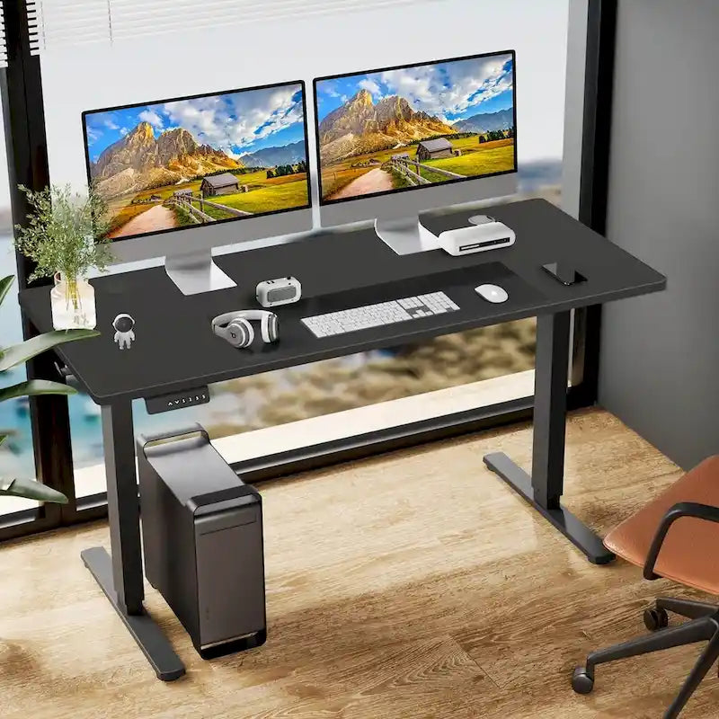 Bureau assis-debout électrique réglable en hauteur, bureau d'ordinateur ergonomique assis-debout, 55 x 24