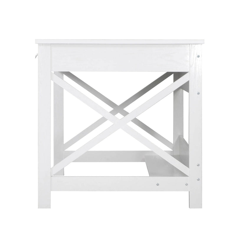 Saint Birch Alaska 59,5 Bureau d'écriture de style « farmhouse » moderne avec deux tiroirs