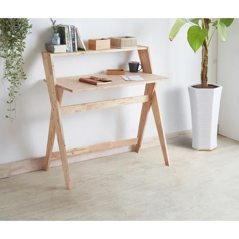 Bureau d'étude de 37,5 pouces de style moderne du milieu du siècle avec pieds en X