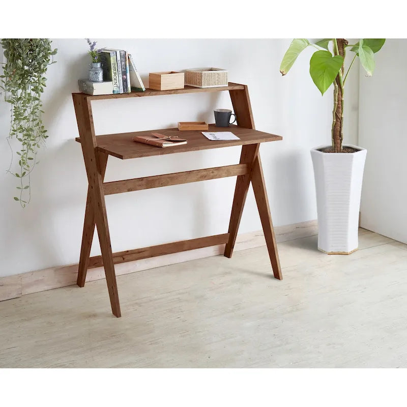 Bureau d'étude de 37,5 pouces de style moderne du milieu du siècle avec pieds en X