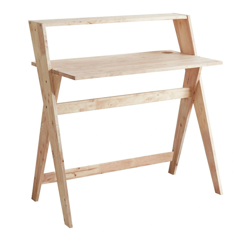 Bureau d'étude de 37,5 pouces de style moderne du milieu du siècle avec pieds en X