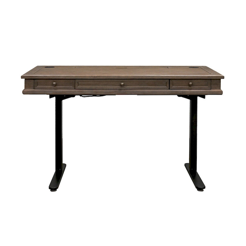 Bureau assis/debout électronique Carson Wood, bureau réglable en hauteur, gris
