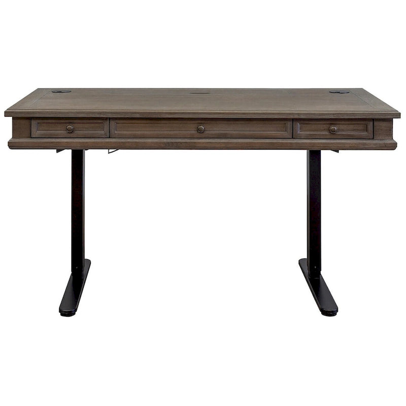 Bureau assis/debout électronique Carson Wood, bureau réglable en hauteur, gris