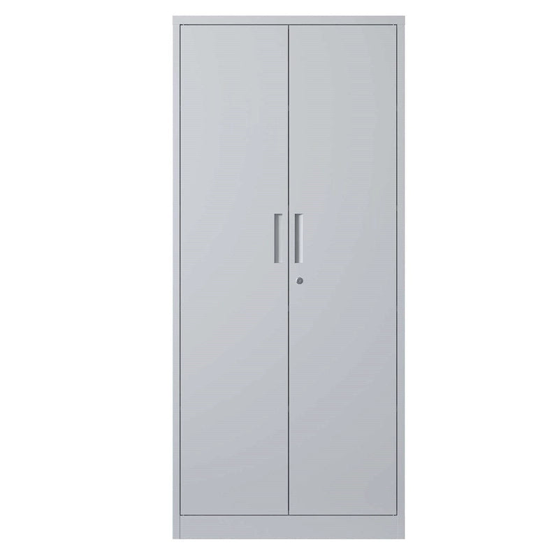 Meuble de rangement de garage en métal, armoire à outils en acier avec portes et 4 étagères