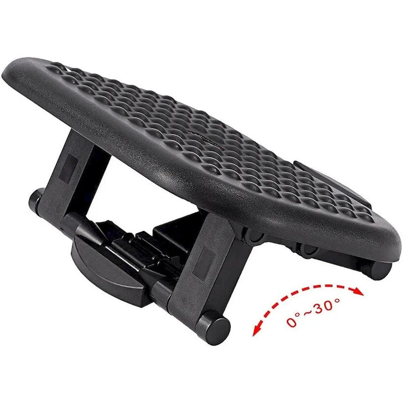 Repose-pieds massant réglable ApexDesk avec surface antidérapante 18 x 13,5 (Noir)