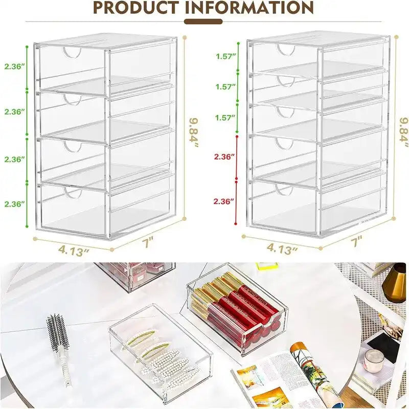Organisateurs et accessoires de bureau avec 13 tiroirs - 12.4P x 9.84L x 7H