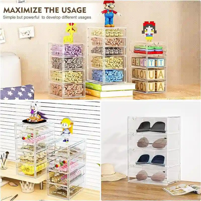 Organisateurs et accessoires de bureau avec 13 tiroirs - 12.4P x 9.84L x 7H